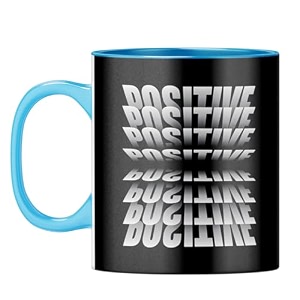 yubingo power of positivity mug - inspirational drinkware light blue inner amp handle light blue inner amp handle tea cup 310ml