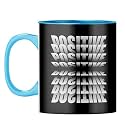 YuBingo Power of Positivity Mug - Inspirational Drinkware, Light Blue Inner &amp; Handle (Light Blue Inner &amp; Handle, Tea Cup, 310ML)