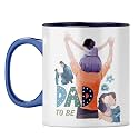 YuBingo Proud Dad to Be Mug - Fatherhood Celebration, Dark Blue Inner &amp; Handle (Dark Blue Inner &amp; Handle, Tea Cup, 310ML)