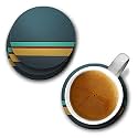 YuBingo Simple Yet Attractive Colour Pattern Designer Printed Coasters (MDF Wooden, Set of 6, 9.5 Cm Diameter, Round)