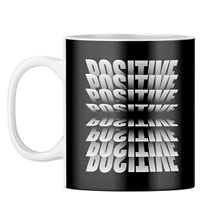 yubingo stay positive mug - motivational gift white ceramic cup white coffee mug tea cup 310ml