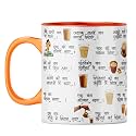 YuBingo Tea Passion Mug - Desi Humor Gift, Orange Inner &amp; Handle (Orange Inner &amp; Handle, Tea Cup, 310ML)