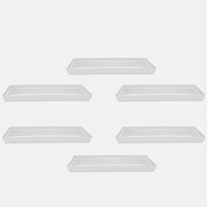 yuccabe italia shera uptp1 22 inch 3 pieces planter under tray set rectangular plate for plant pot heavy duty highly durable plant saucer bottom tray green