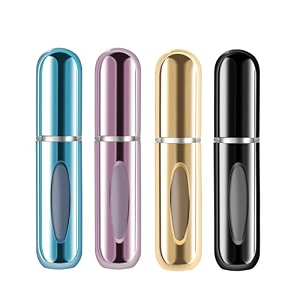 yamadura yuesuo mini refillable perfume portable atomizer bottle refillable perfume spray refill pump case for traveling and outgoing 5ml 4 pack transparent