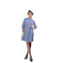 YUFTA Blue Cotton Check Short Dress_1801DRSBL_
