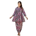 YUFTA Blue Cotton Striped Print Co-ord set_1920CRDBL_