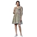 YUFTA Blue Cotton Check Short Dress_1801DRSBL_
