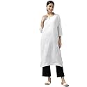YUFTA Women White Floral Chikankari Kurta_1230KURWH_