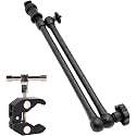 20" Magic Articulating Adjustable Arm with 1/4" Tripod Screw Super Clamp for DSLR Camera, LCD Monitor, LED Lights, Flash Light, Microphone (20-Inch Magic arm)
