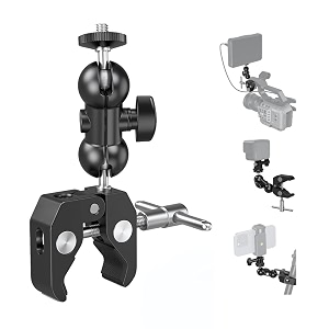 dual ball head magic articulating adjustable arm with 1434 tripod screw for dslr camera lcd monitor led lights flash light microphone ectdual ball head magic arm