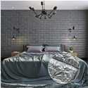 Yugam 77 cm x 70 cm Decorative Paper Wallpaper (Grey, Pack of 4)