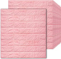 Yugam 77 cm x 70 cm Decorative Paper Wallpaper (Pink, Pack of 10)