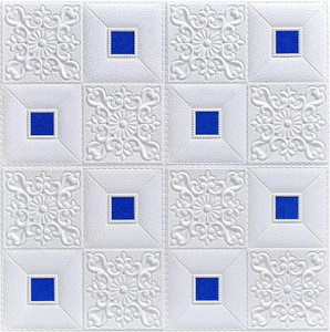 yugam 70 cm x 70 cm decorative paper wallpaper white blue pack of 4
