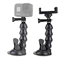 SC02 Flexible Snake Suction Cup Car 1/4 Screw Phone Holder Car Mount for Mobile & Action Camera
