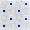 Yugam 70 cm x 70 cm Decorative Paper Wallpaper (White, Blue, Pack of 3)