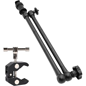 2034 magic articulating adjustable arm with 1434 tripod screw super clamp for dslr camera lcd monitor led lights flash light microphone 20-inch magic arm