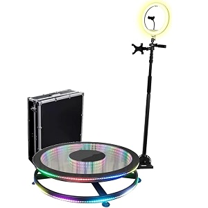 n360 rgb photo booth neon machine 3034 inches for parties video camera booth selfie platform spin n360 rgb  box
