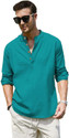 Yugnik Men Solid Straight Kurta