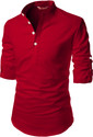 Yugnik Men Solid Straight Kurta