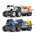 1:43 Die cast Truck Set Toy Die cast Miniature Car Model Double-Deck Transportation Truck Toys Best Birthday Gift for Kids (2 Pcs, Multicolor)