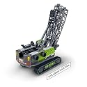 1:55 Simulation Die-cast Alloy Tower Crane Model Toy Construction Engineering Vehicle Telescopic Arm Excavator Crawler Crane Model Car Toys for Kids (Multicolor)