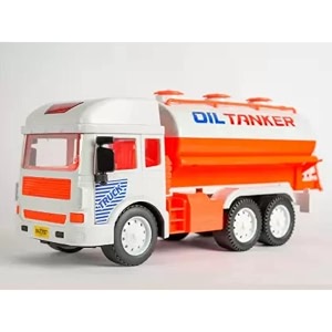 friction powered super tanker truck toy pull back vehicles for 3 years old kids boys girls oil tanker truck