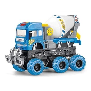 heavy deformation cement mixer concrete truck construction fiction power push and go toys 6x6 wheel with sound and lights toys for kids boys