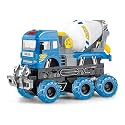 Heavy Deformation Cement Mixer Concrete Truck Construction Fiction Power Push and go Toys 6x6 Wheel with Sound and Lights Toys for Kids Boys