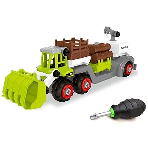 pull back vehicles  assembly toy farm truck with screwdriver toy  friction power toy  trucks for 3 years old kids boys girls  multicolor  3 in 1 farm truck