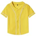 Yuji Itadori Kids Baseball Jersey Button Boys Short Sleeve T-Shirts Hip Hop Fashion Casual Sports Solid Color Shirt