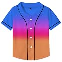 Yuji Itadori Kids Baseball Jersey Button Boys Short Sleeve T-Shirts Hip Hop Fashion Casual Sports Solid Color Shirt