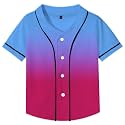 Yuji Itadori Kids Baseball Jersey Button Boys Short Sleeve T-Shirts Hip Hop Fashion Casual Sports Solid Color Shirt