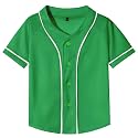 Yuji Itadori Kids Baseball Jersey Button Boys Short Sleeve T-Shirts Hip Hop Fashion Casual Sports Solid Color Shirt