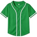 Yuji Itadori Kids Baseball Jersey Button Boys Short Sleeve T-Shirts Hip Hop Fashion Casual Sports Solid Color Shirt
