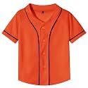 Yuji Itadori Kids Baseball Jersey Button Boys Short Sleeve T-Shirts Hip Hop Fashion Casual Sports Solid Color Shirt