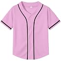 Yuji Itadori Kids Baseball Jersey Button Boys Short Sleeve T-Shirts Hip Hop Fashion Casual Sports Solid Color Shirt