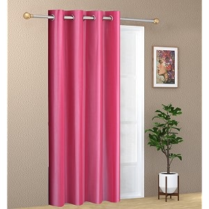 1 piece solid eyelet long crush polyester home amp living room door curtains - 7 feet light pink