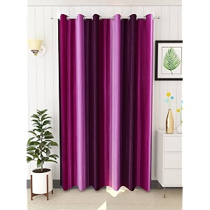 abstract long crush stripped eyelet polyester curtains - 1 piece purple long door_9 feet