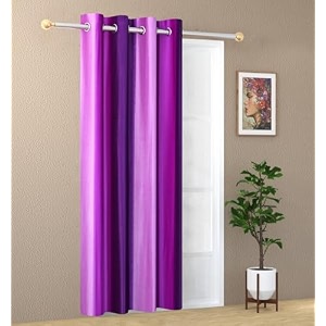 abstract long crush stripped eyelet polyester curtains - 1 piece purple long door_8 feet
