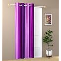 Abstract Long Crush Stripped Eyelet Polyester Curtains - 1 Piece (Purple, Long Door_8 Feet)