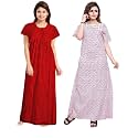YUKATA Nighty for Women Cotton Printed Maxi