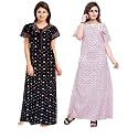 YUKATA Nighty for Women Cotton Printed Maxi