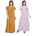 YUKATA Nighty for Women Cotton Printed Maxi
