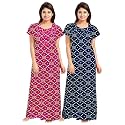 YUKATA Nighty for Women Cotton Printed Maxi