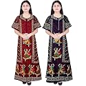 YUKATA Nighty for Women Cotton Printed Maxi