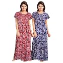 YUKATA Nighty for Women Cotton Printed Maxi