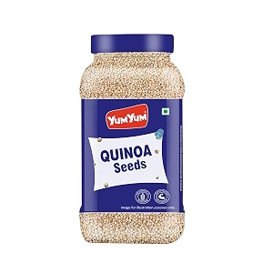 yum yum quinoa 1kg - gluten free breakfast  high protein and fibre  100 wholegrain cereal  best for weight loss  quinoa seeds  diet food for weight management