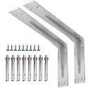 YUMORE Countertop Support Bracket, Heavy Duty 5mm L Bracket, 14x8×2 in