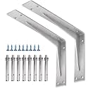 YUMORE Countertop Support Bracket, Heavy Duty 5mm L Bracket, 12 x 8 x 2 in