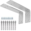 YUMORE Countertop Support Bracket, Heavy Duty 5mm L Bracket, 8 x 4 in